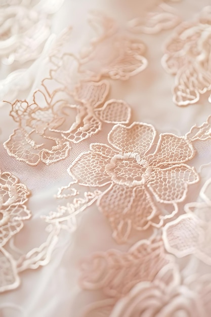 Rose Gold Lace Patterns on Soft Neutral Background