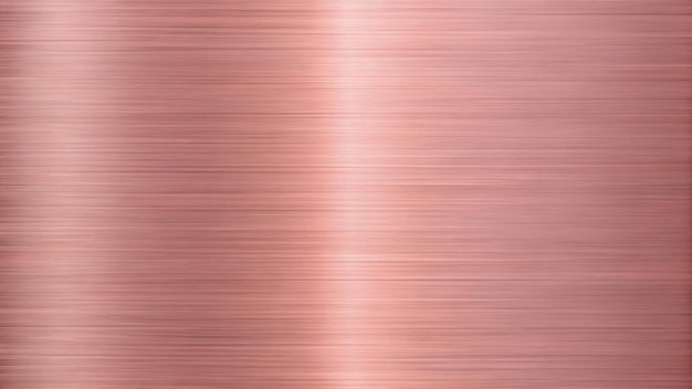 Rose Gold Metallic Texture Background With Horizontal Brushed Lines Generative AI