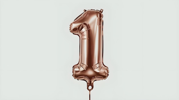 Rose Gold Number One Balloon