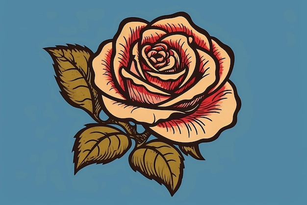 rose logo on isolated background