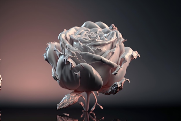 Rose made out of marble cinematic light