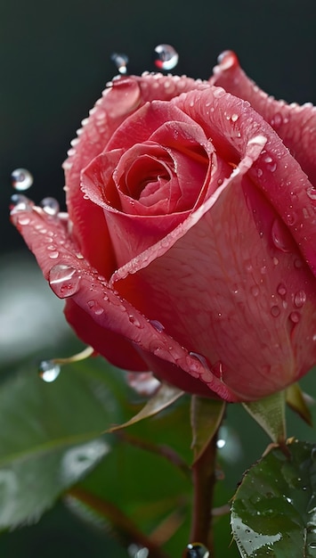 A rose made of water hyper realistic HD