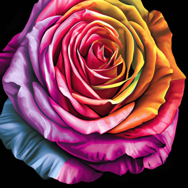 Rose paper art ai generated