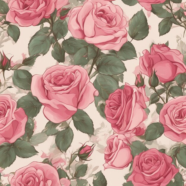 A rose seamless patten digital art