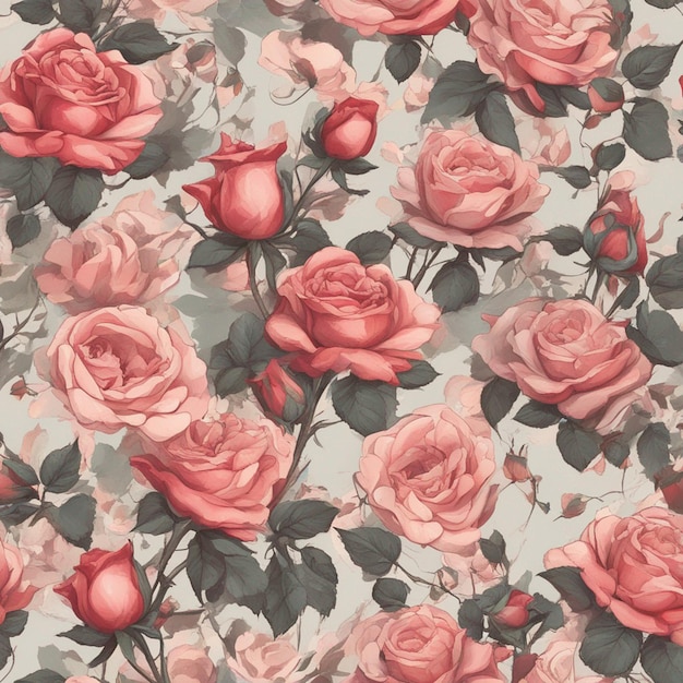 A rose seamless patten digital art