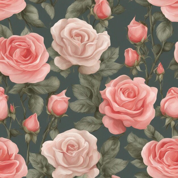 A rose seamless patten digital art