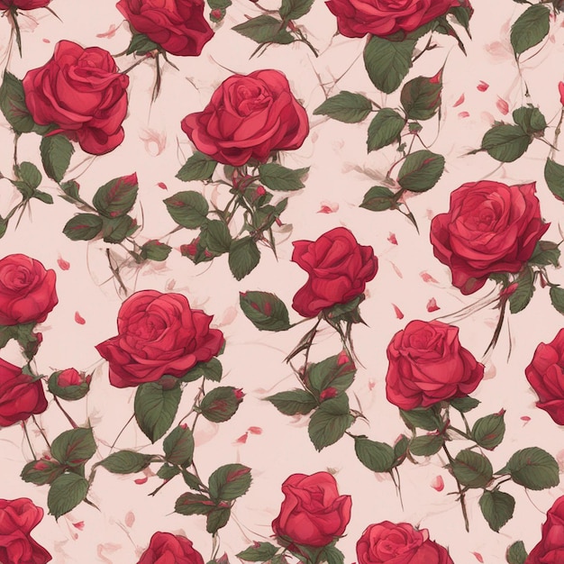 A rose seamless patten digital art