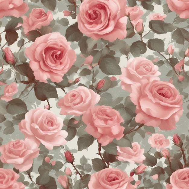 A rose seamless patten digital art