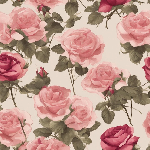 A rose seamless patten digital art