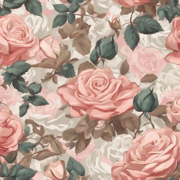 A rose seamless patten digital art