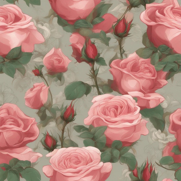 A rose seamless patten digital art