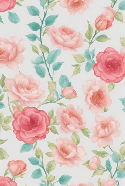 rose seamless pattern background