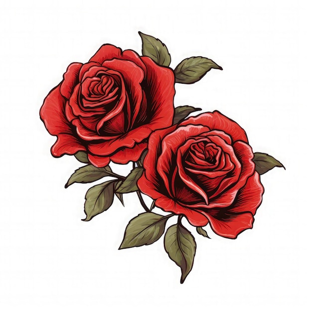 rose tattoo trendy design