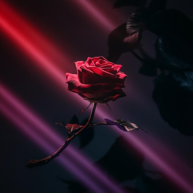 a rose that is in the dark