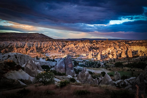 Rose valley in cappadioci at sunset