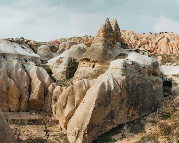 Rose Valley in Cappadocia near Goreme. Popular tourist destination in Turkey for trekking.