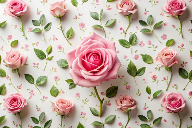 Photo rose wallpaper on white ground