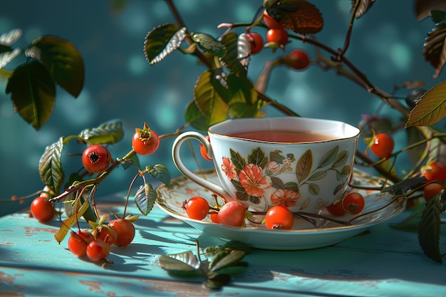 rosehip tea cup