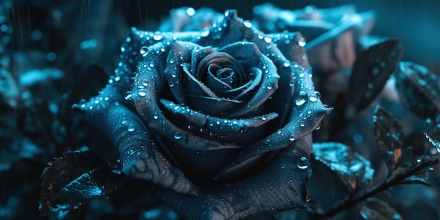 roses cyberpunk style ai generative