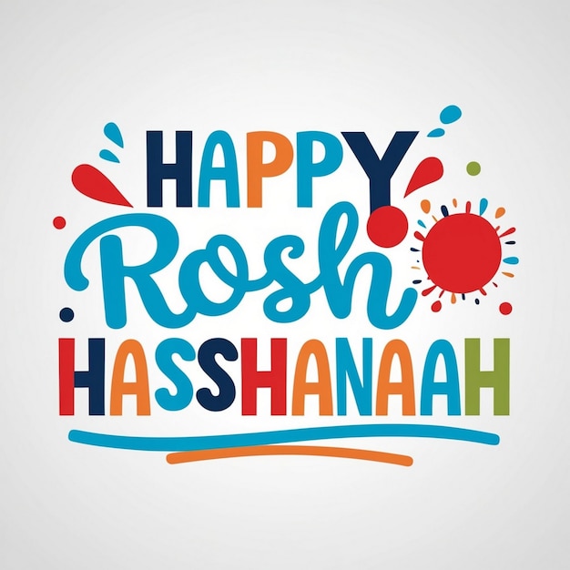 Rosh Hashanah colorful background poster Jewish New Year Vector