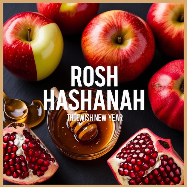 Photo rosh hashanah jewish new year traditional symbols on white background