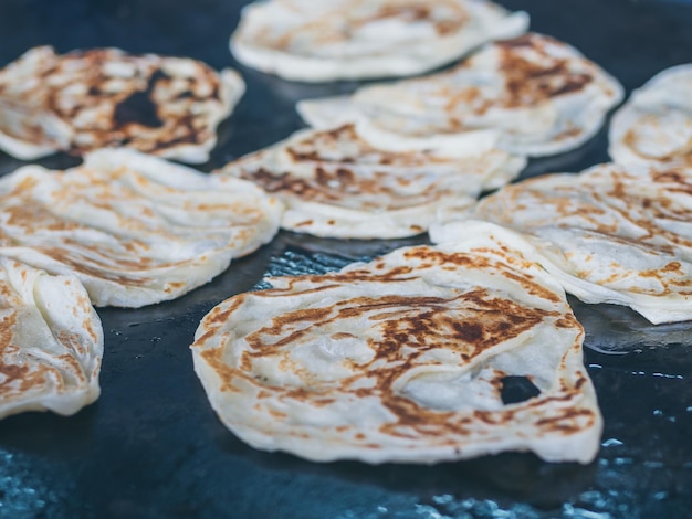 Roti Making Indian traditional street food