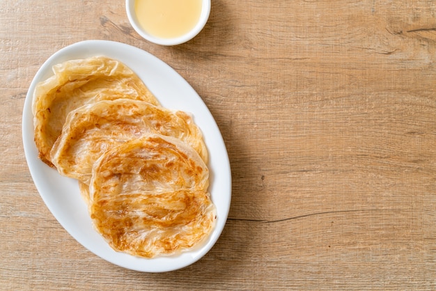 roti with sweetened condensed milk (dessert)