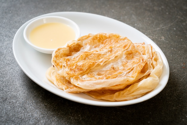 roti with sweetened condensed milk