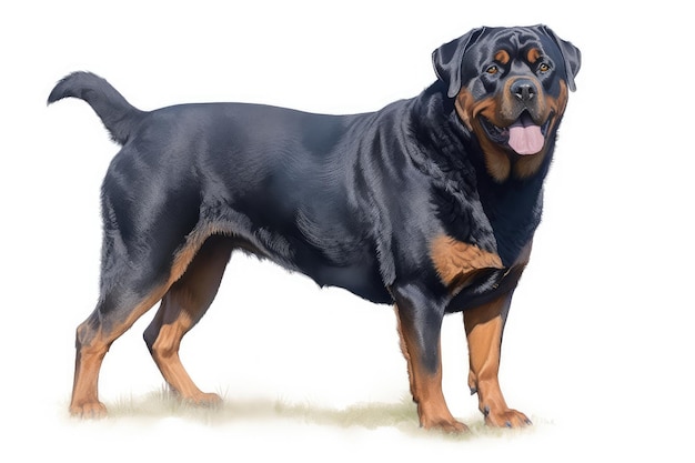 Rottweiler dog creative illustration generative ai