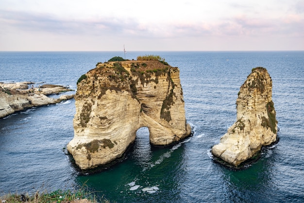 Rouche Symbol of Lebanon capital Beirut  Pigeon Rocks