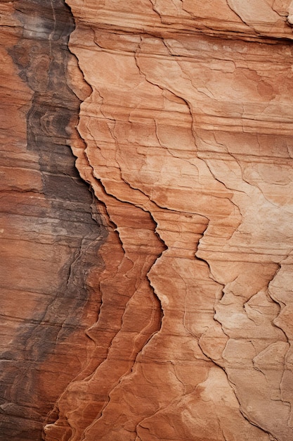 Rough eroded surface of a sandstone rock