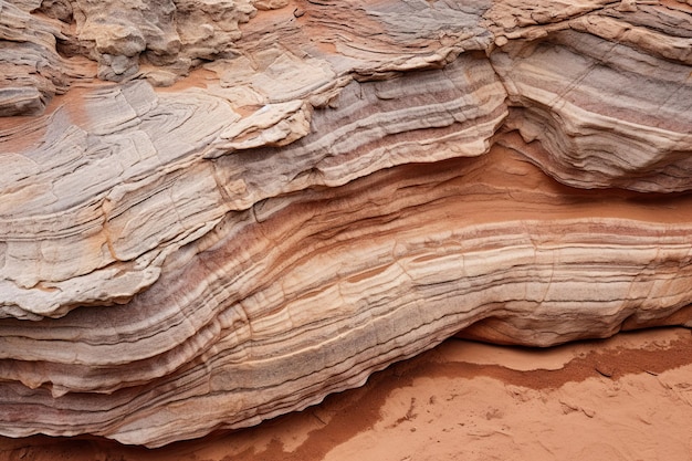 Rough eroded surface of a sandstone rock