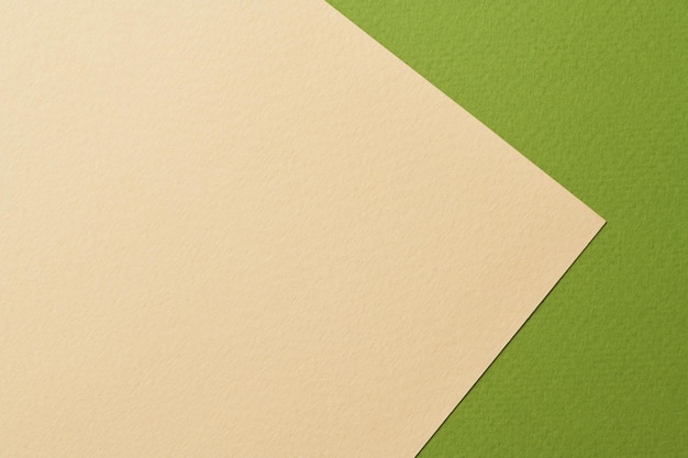 Rough kraft paper background paper texture beige green colors Mockup with copy space for text