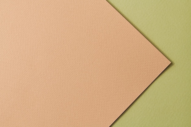 Rough kraft paper background paper texture beige green colors Mockup with copy space for text