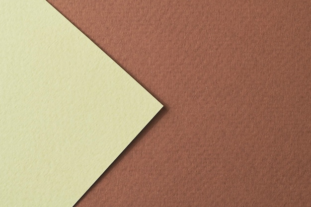 Rough kraft paper background paper texture brown green colors Mockup with copy space for text