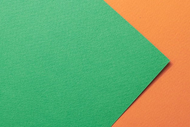 Rough kraft paper background paper texture orange green colors Mockup with copy space for text