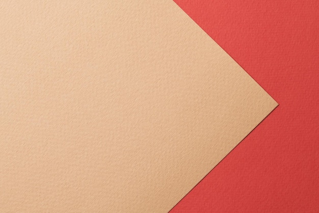 Rough kraft paper background paper texture red beige colors Mockup with copy space for text