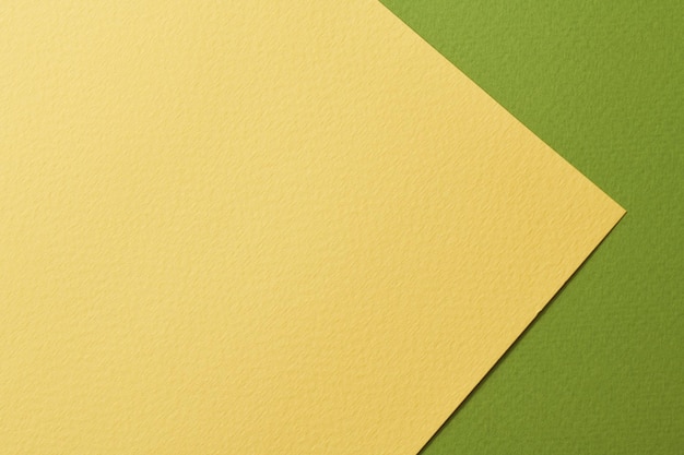 Rough kraft paper background paper texture yellow green colors Mockup with copy space for text