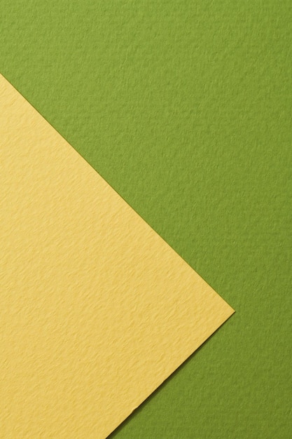 Rough kraft paper background paper texture yellow green colors Mockup with copy space for text