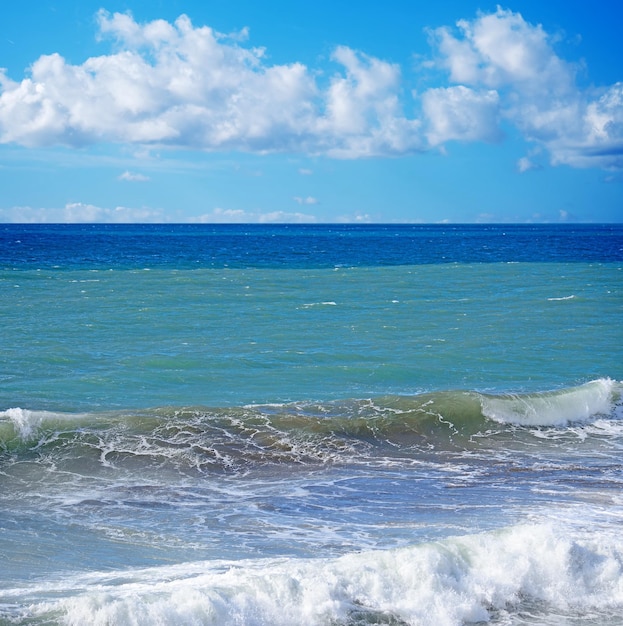 Rough sea under a cloudy sky Shot in Alghero Italy