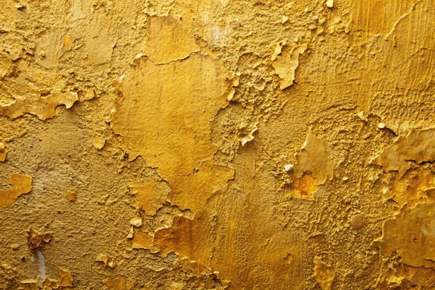 Photo roughly golden painted concrete wall texture