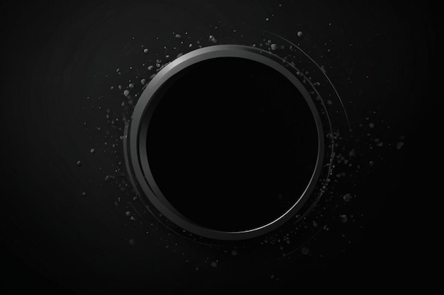 Photo a round black circle with a circle of water on it