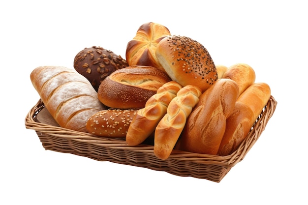 Round bread loaf isolated on transparent background view from above Generative AI