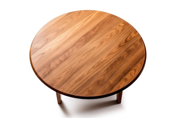 A round dining table on white background