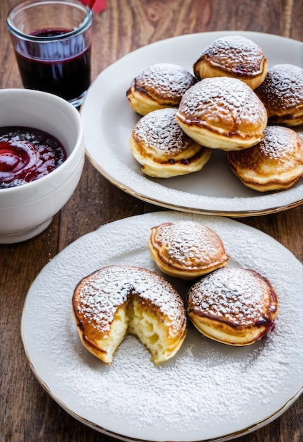 Round fluffy pancakes traditionally eaten during