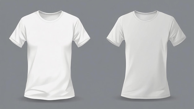 round neck t shirt front back tshirt mockup modern tee mockup