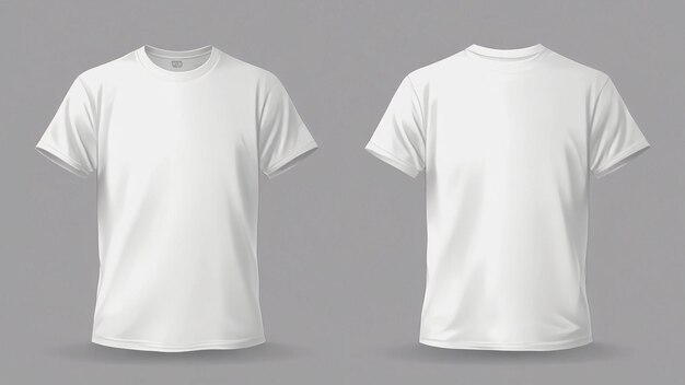 Photo round neck t shirt front back tshirt mockup modern tee mockup