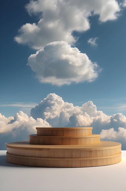 a round object with a cloud in the sky and the top of it