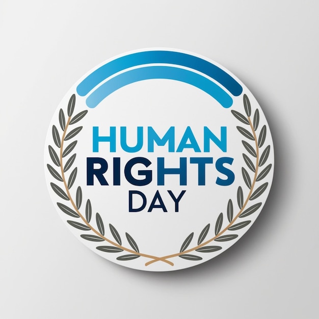 a round sign that says human rights day day day day day day day day