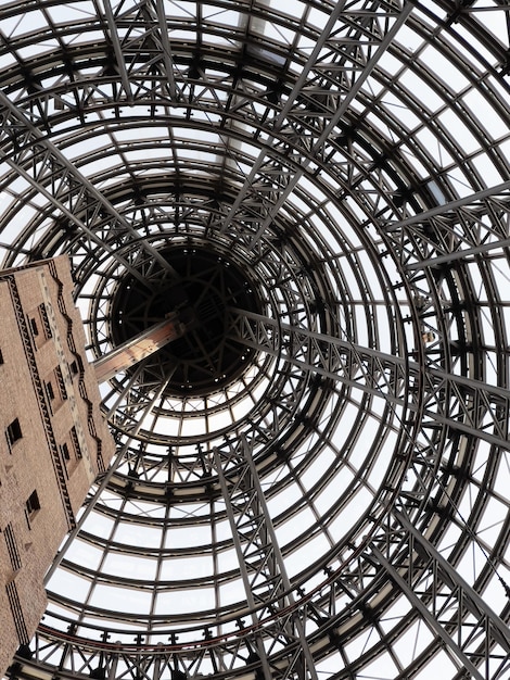 round steel building dome background